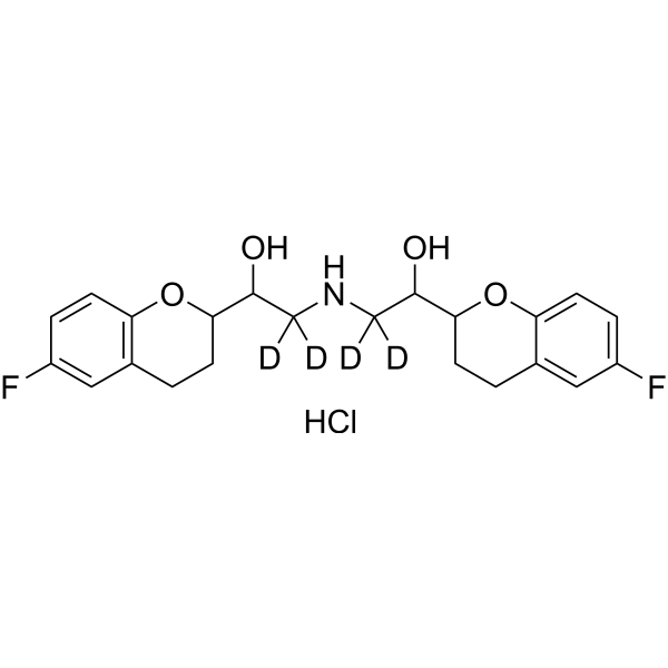 (Rac)-Nebivolol-d4 hydrochloride ((Rac)-R 065824-d4 hydrochloride) 2701283-32-9
